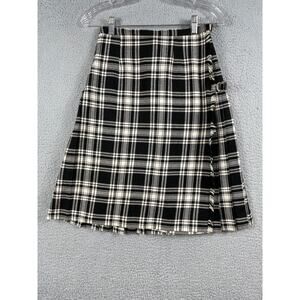 Moffat Scottish Wool Skirt Adjustable Waist Authentic Tartans Tweeds